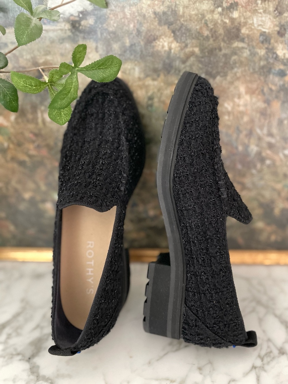 Rothy’s Lug Loafer Boucle Black size 10.5 - Picture 4 of 8